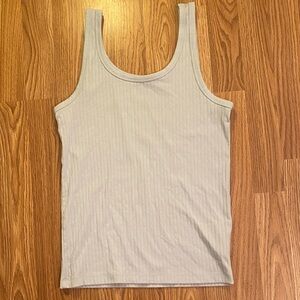 Aerie Light Gray Ribbed Tank Top
